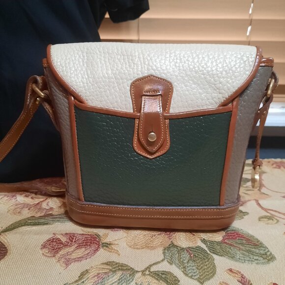 SOLD! Dooney & Bourke Leather Mini Dover Crossbody Vintage Hand Painted - Picture 4 of 16
